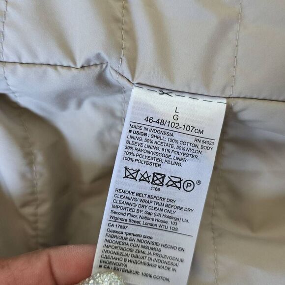 Banana Republic Men's Tan Trench Coat, NWOT, Sz. L - Picture 11 of 12